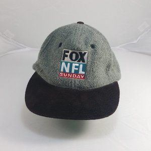 VTG Fox NFL Sunday Strapback Hat Cap Plush Suede